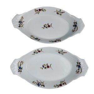 BIA Cordon Bleu 2 Au gratin Baking Dishes Versailles Margot Frieda Floral USA